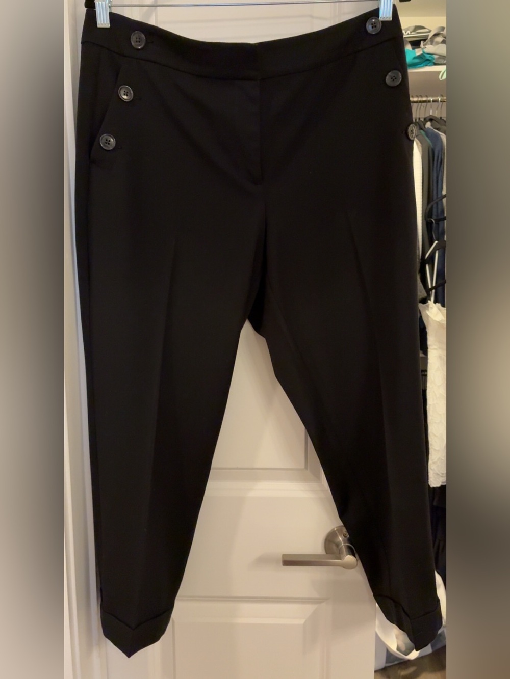 LOFT Cuff Ankle Trouser (12P, Black)